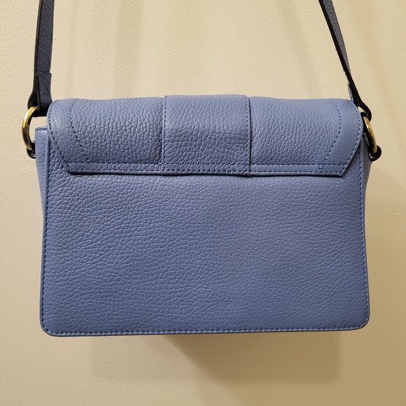 Corder London Emmeline Pebbled Leather Blue Crossbody Bag - Picture 4 of 11